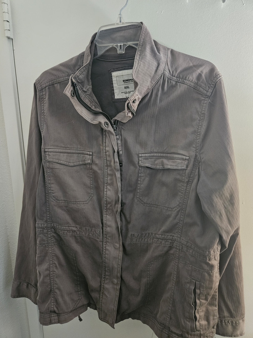 Sonoma Utility Jacket in Taupe Gray - Women's XXL